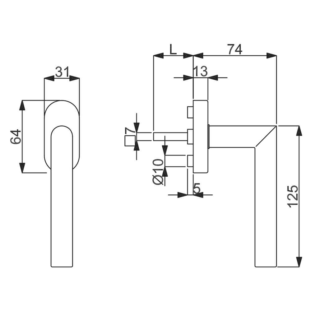 Südmetall Ronny II Fenstergriff Produktfoto