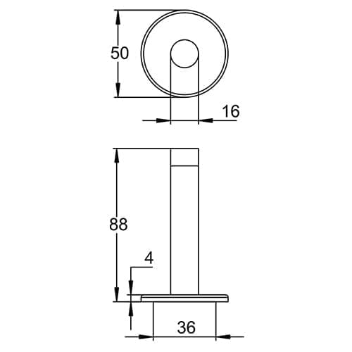 Südmetall Wandtürpuffer 1230 Produktfoto